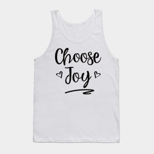 Choose Joy - Christian Inspirational Faith T-Shirt (Black) Tank Top